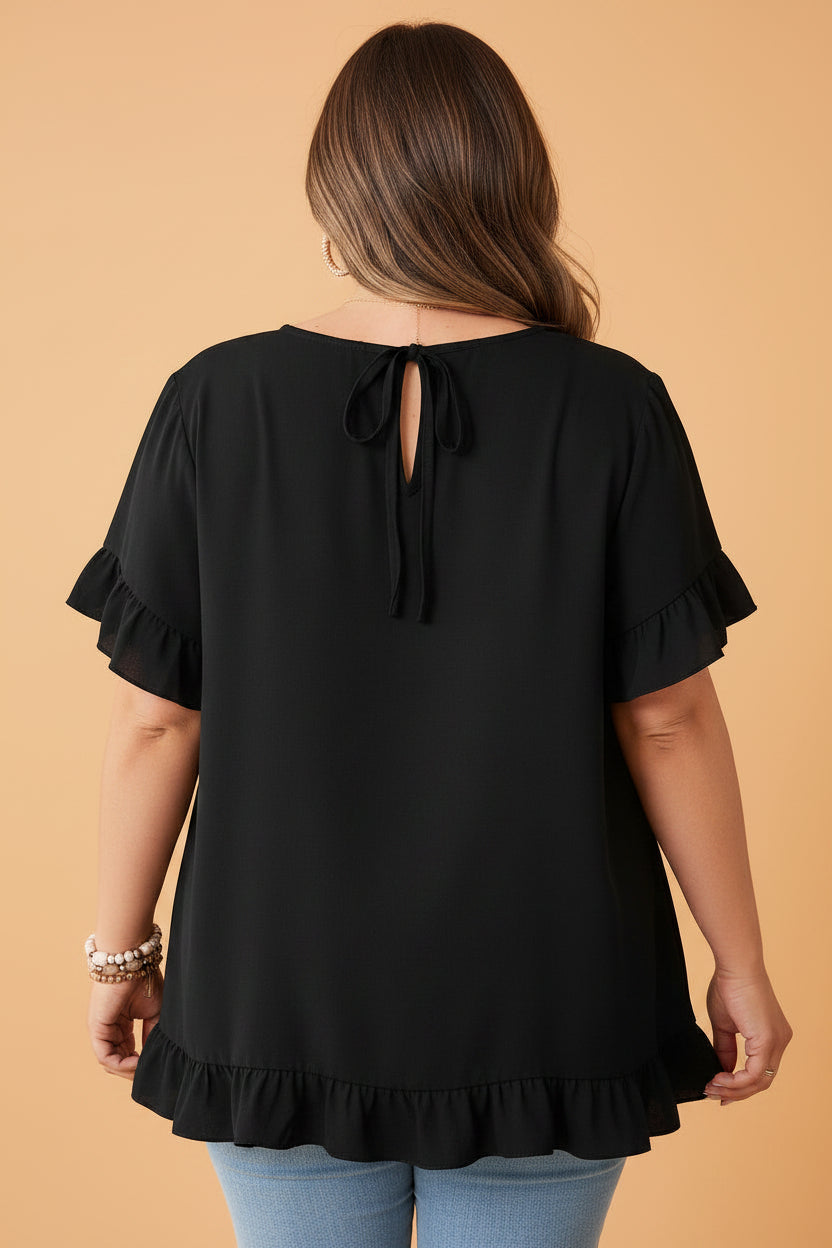 The Sloane Ruffle Sleeve Tee