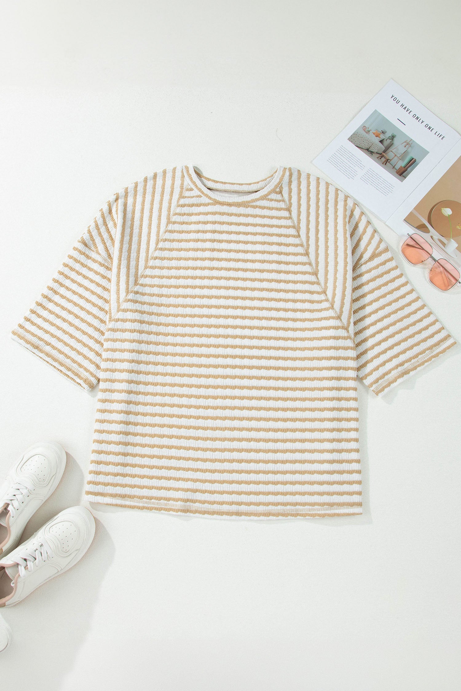 The Olivia Kate Stripe Textured Top