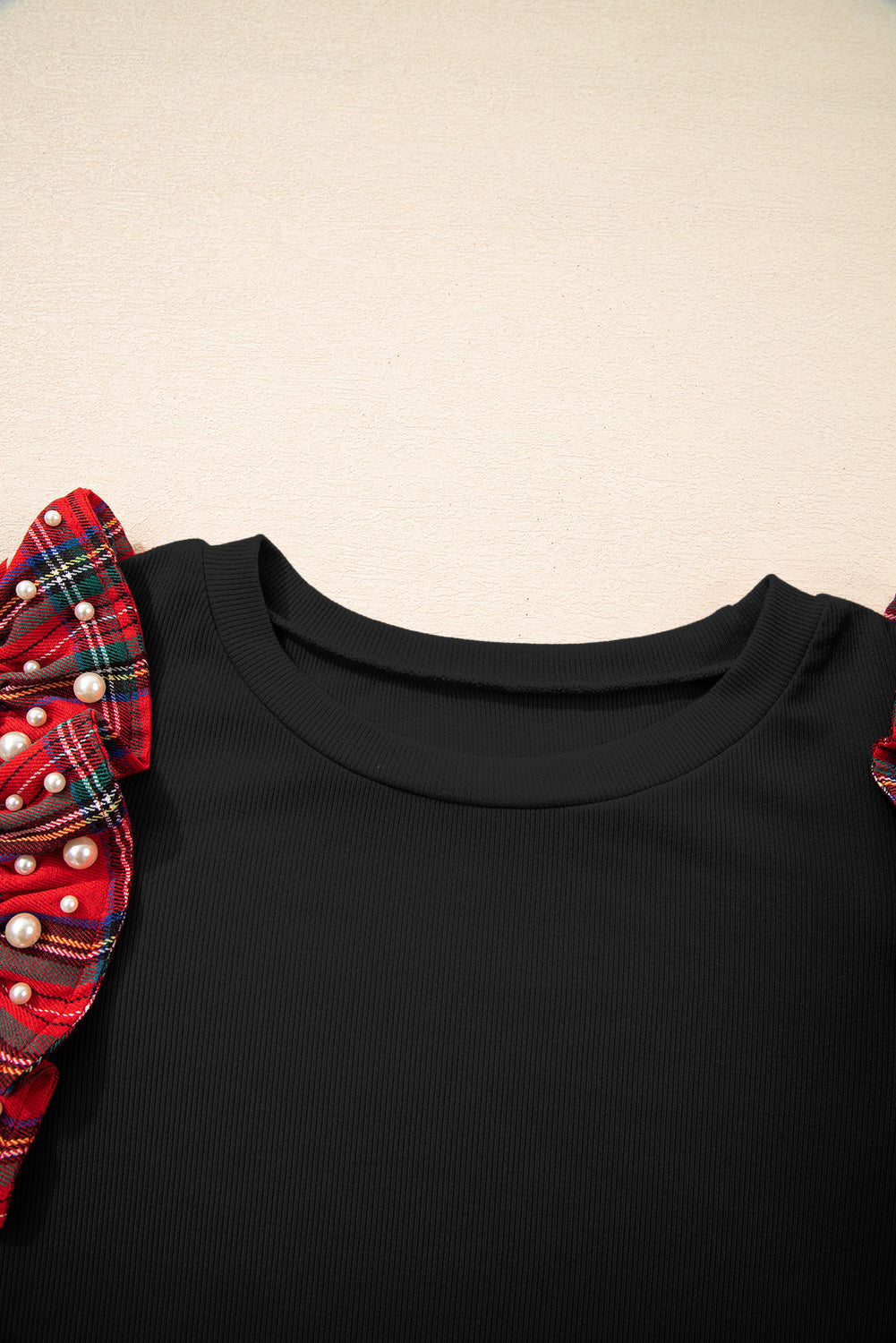 The Holly Jolly Ruffle Plaid Top