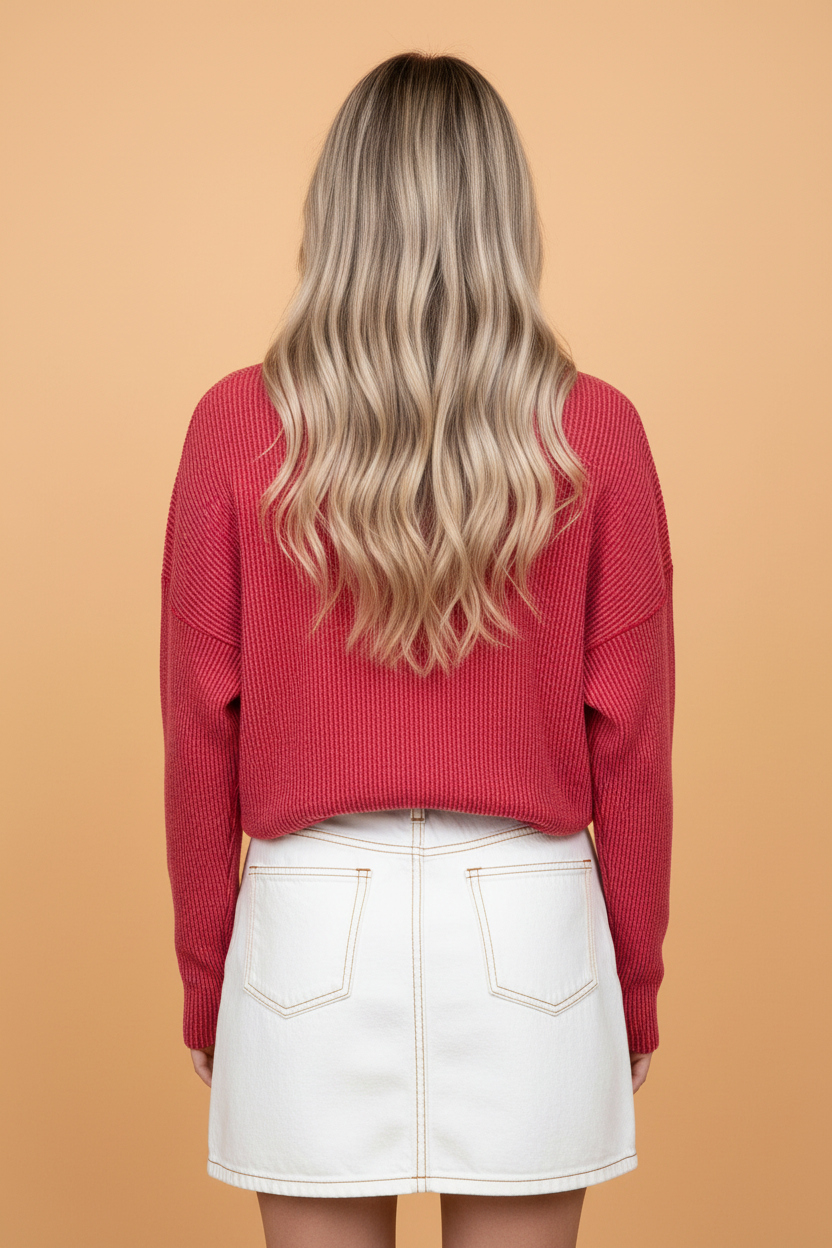 The Noelle Gingham Knit Top