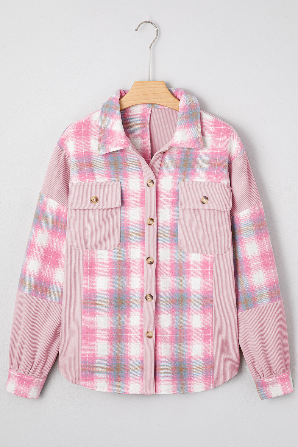 The Daisy Mae Plaid Corduroy Shacket