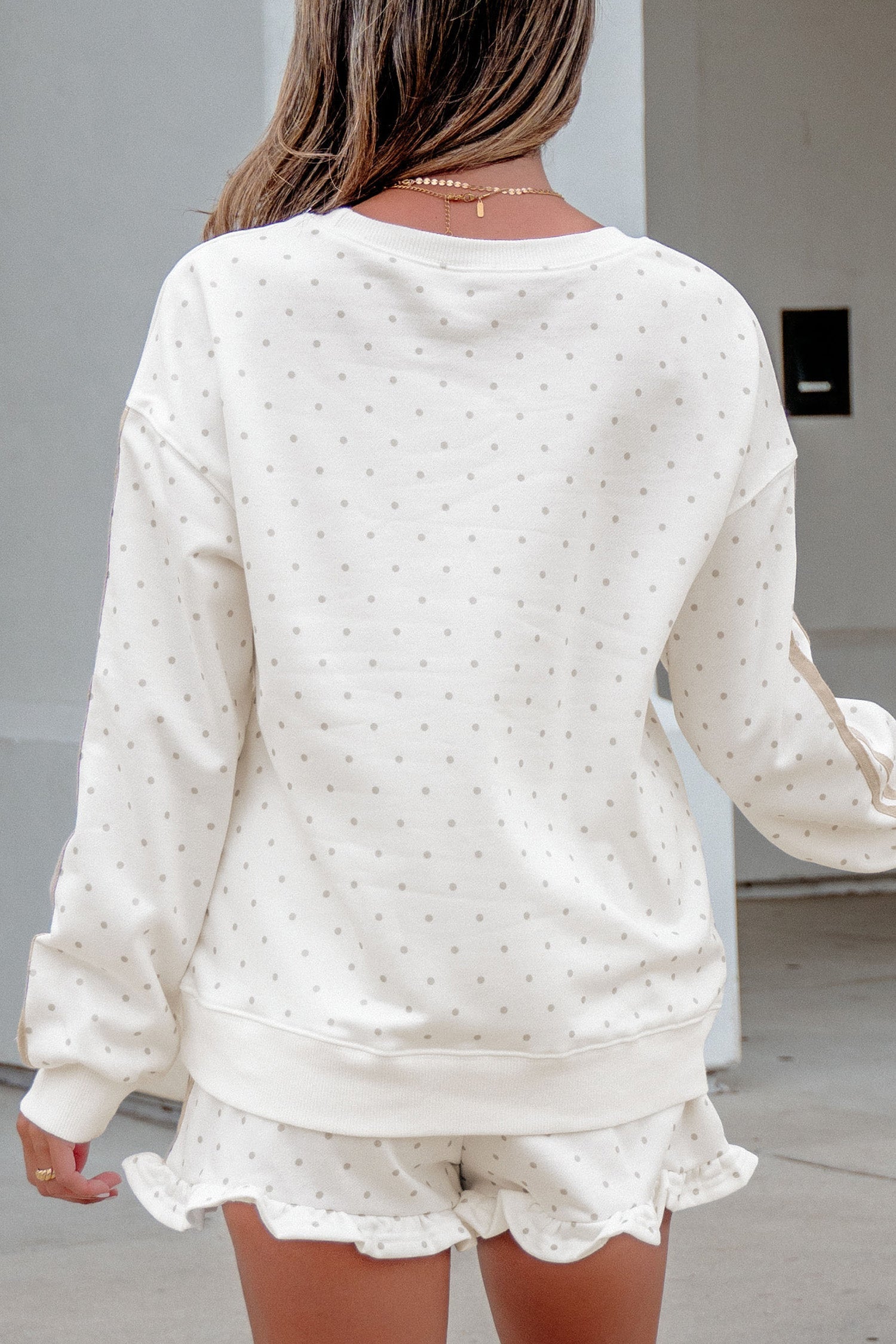 The Lily Polka Dot Side Stripe Lounge Set