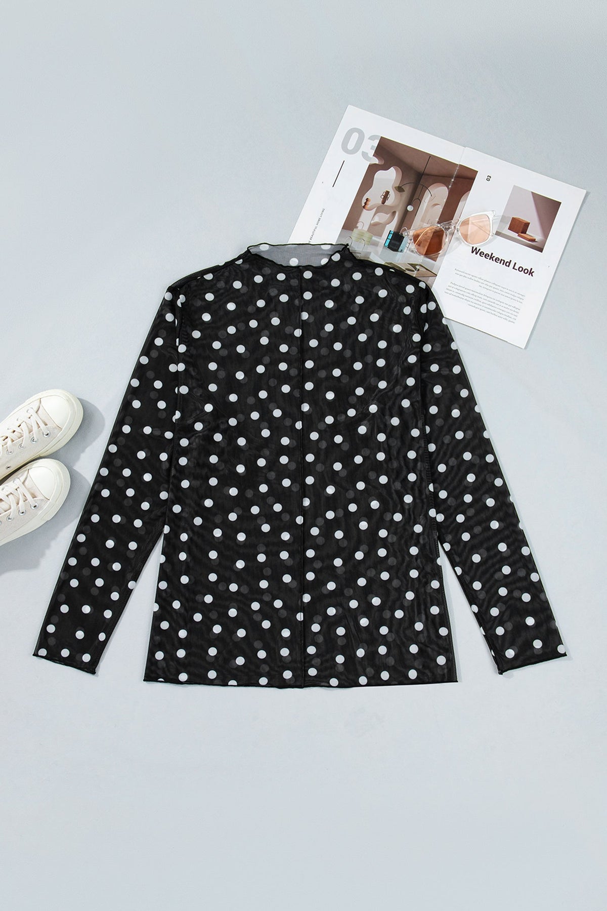 The Millie Polka Dot Mesh Top