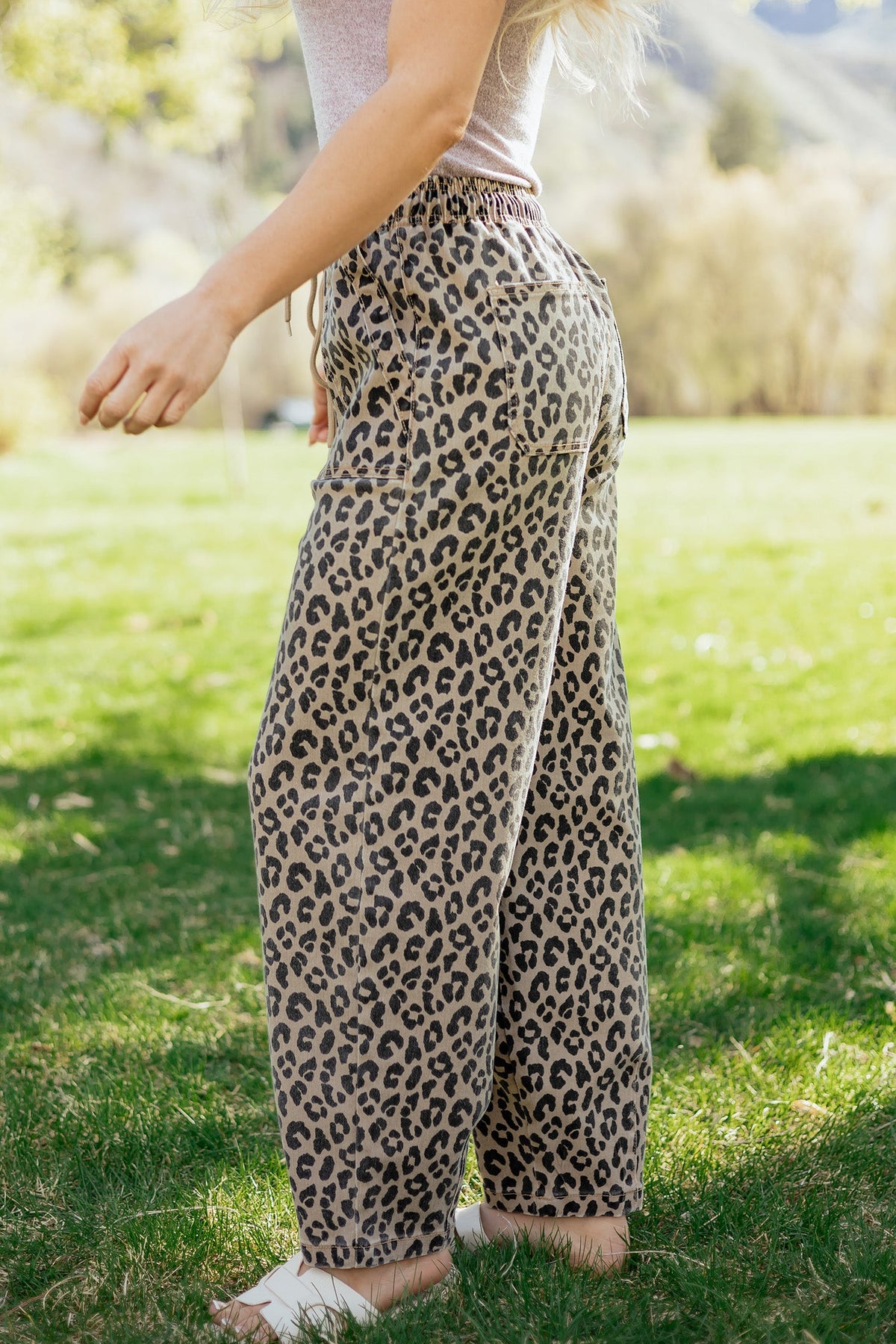 The Monroe Leopard Denim Pants