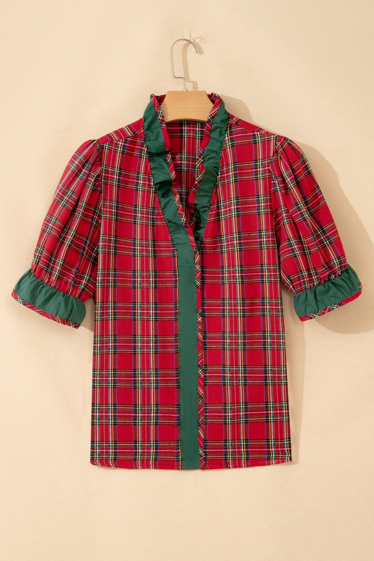 The Tis The Season Plaid Top