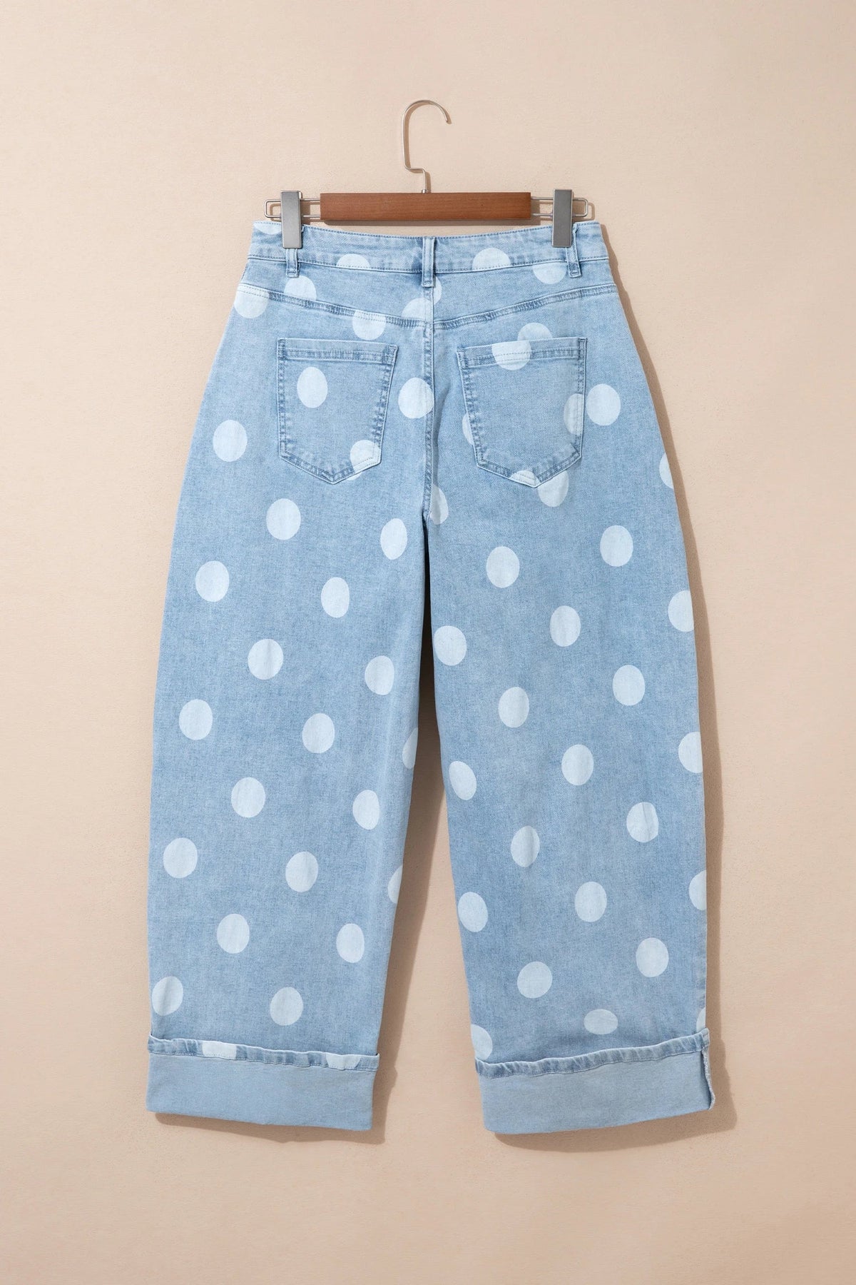 The Haisley Polka Dot Wide Leg Jeans