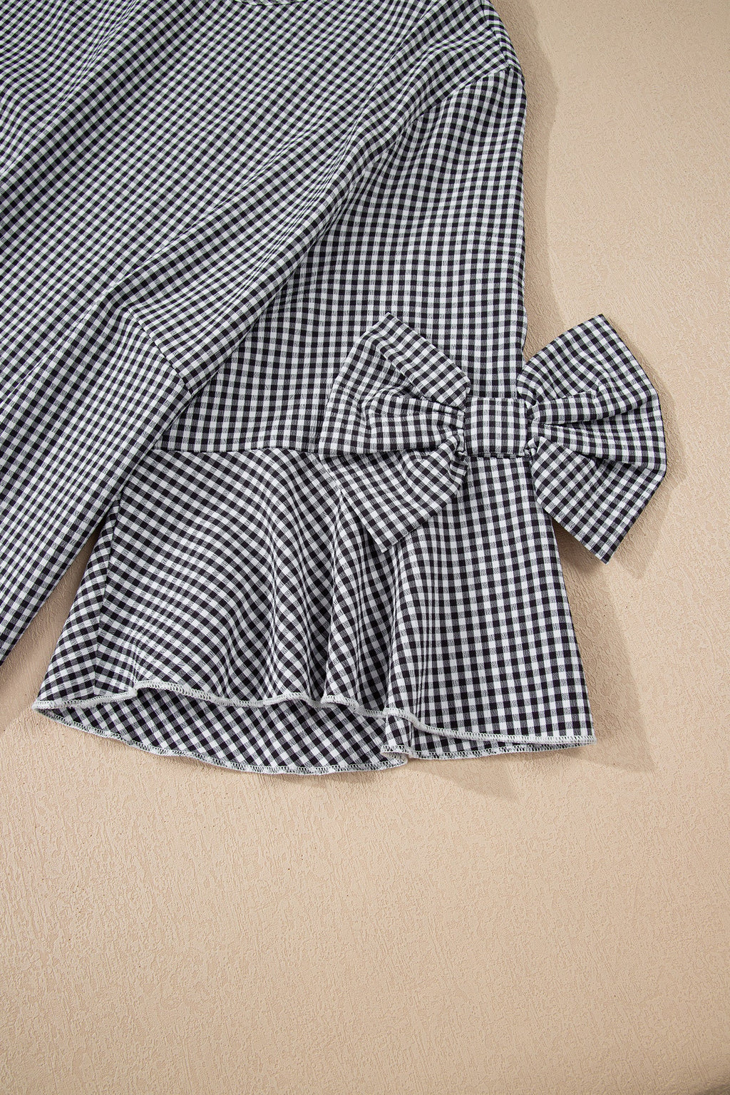 The Addison Mae Gingham Bow Top