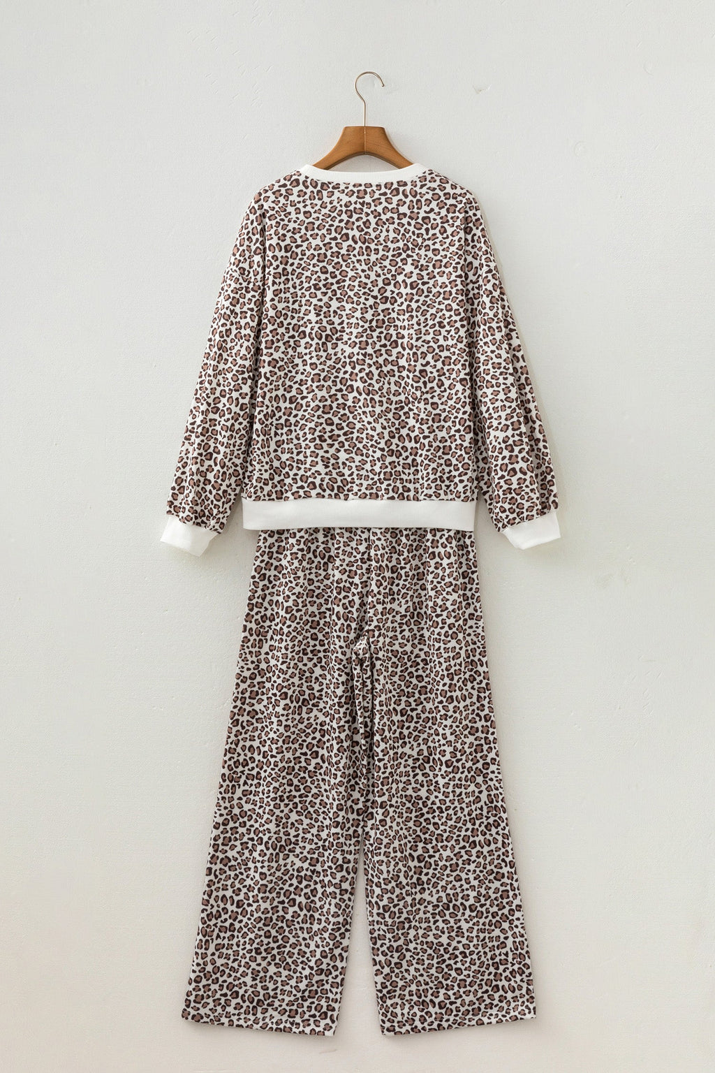 The Madeline Leopard Bow Embroidered Lounge Set