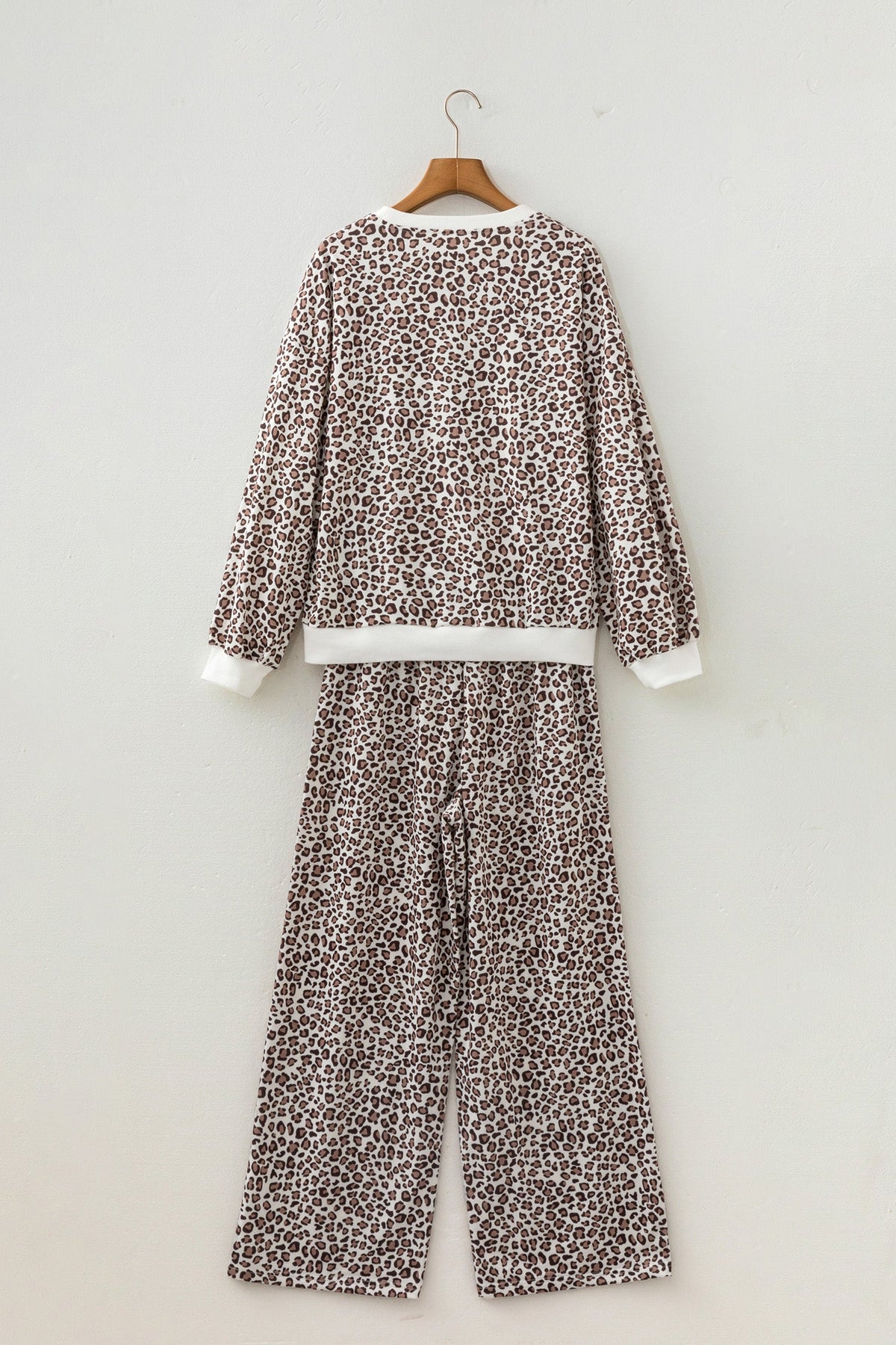 The Madeline Leopard Bow Embroidered Lounge Set
