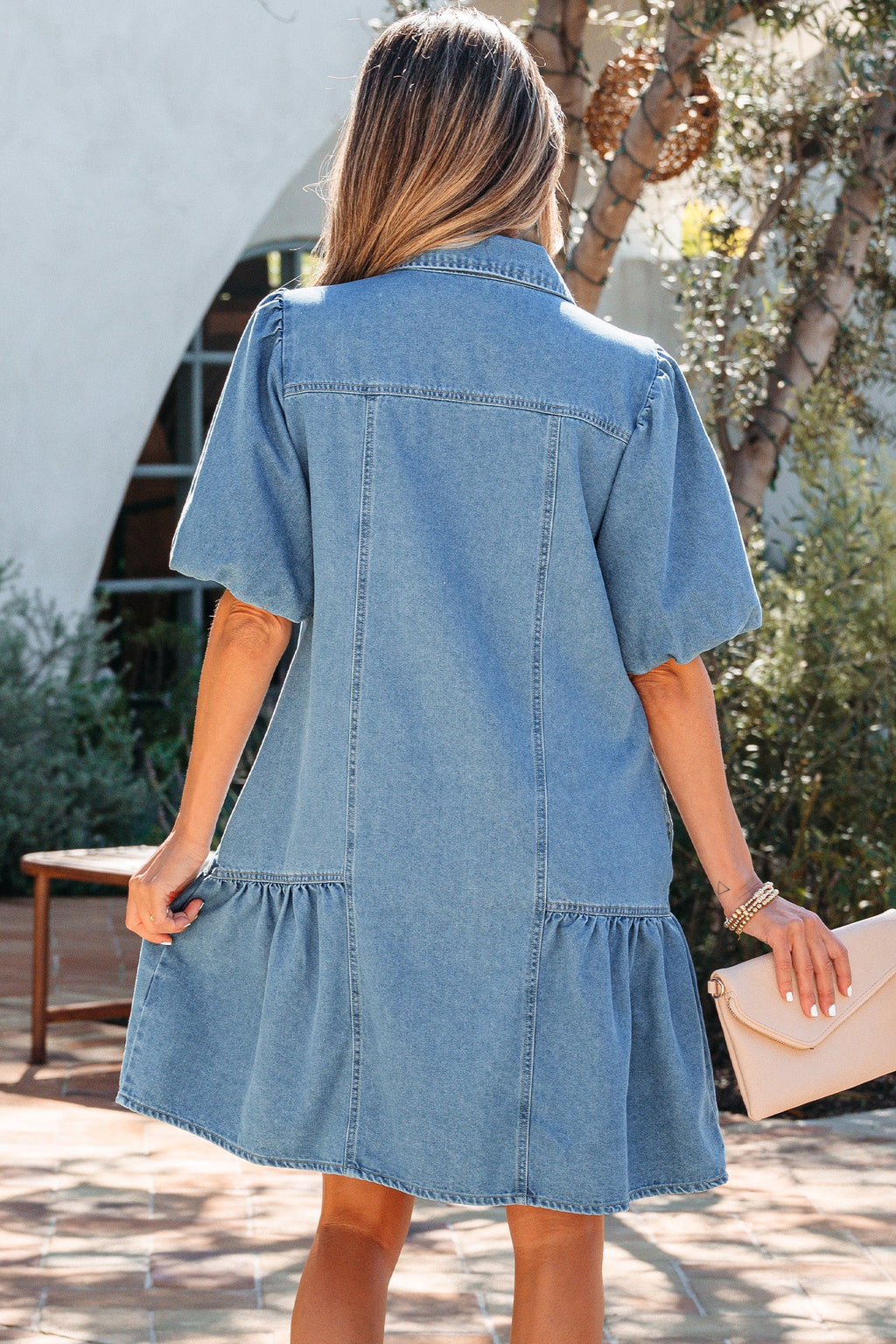 The Willow Denim Buttoned Dress