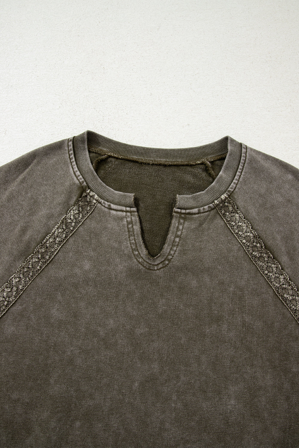 The Gemma Lace Patchwork Mineral Wash Sweatshirt