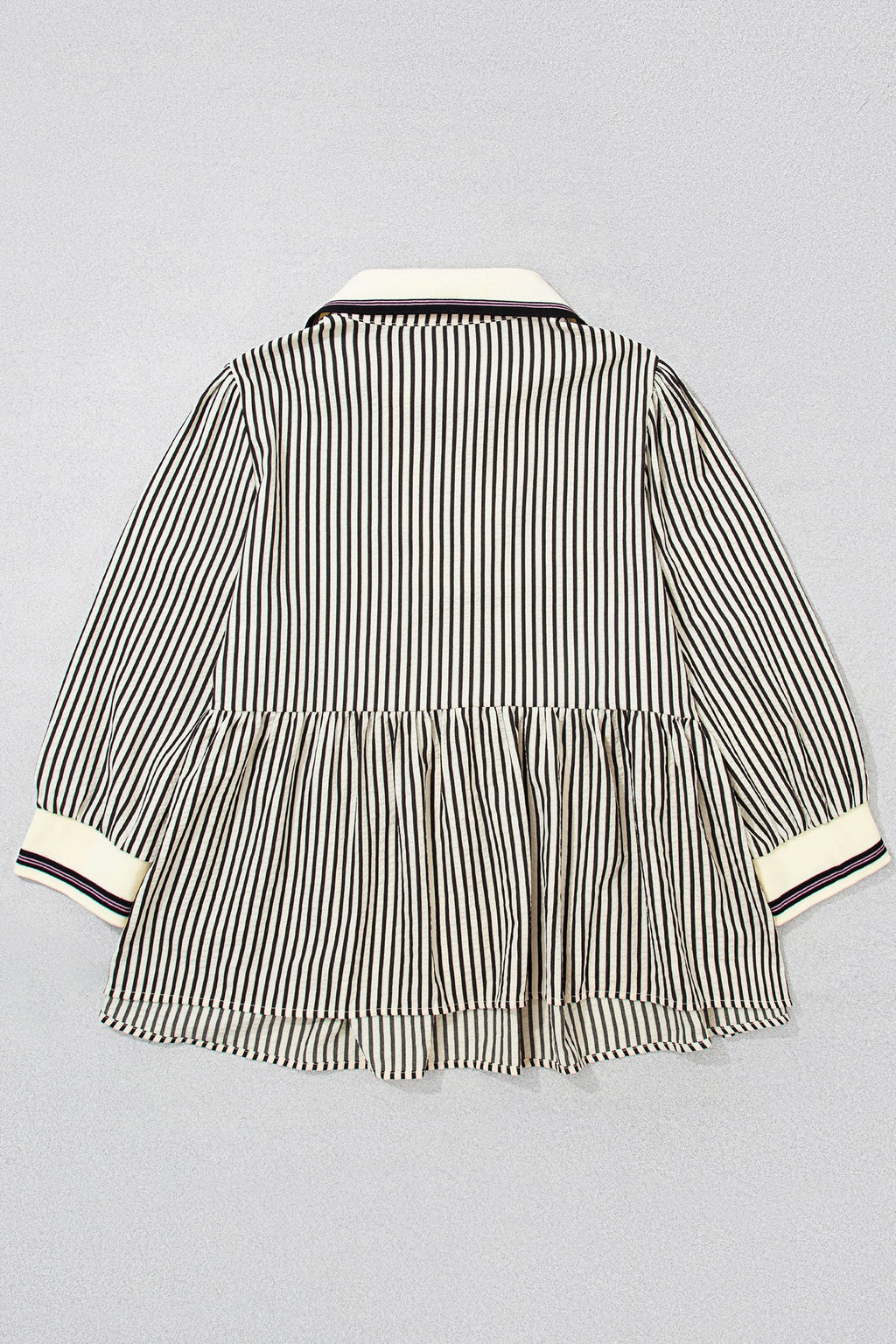 The Adeline Stripe Peplum Blouse