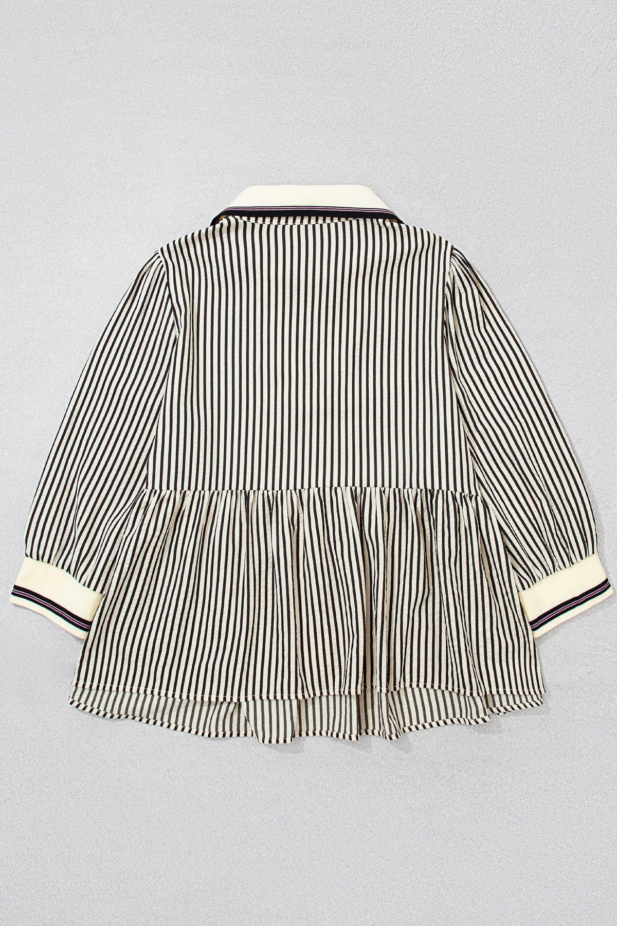 The Adeline Stripe Peplum Blouse