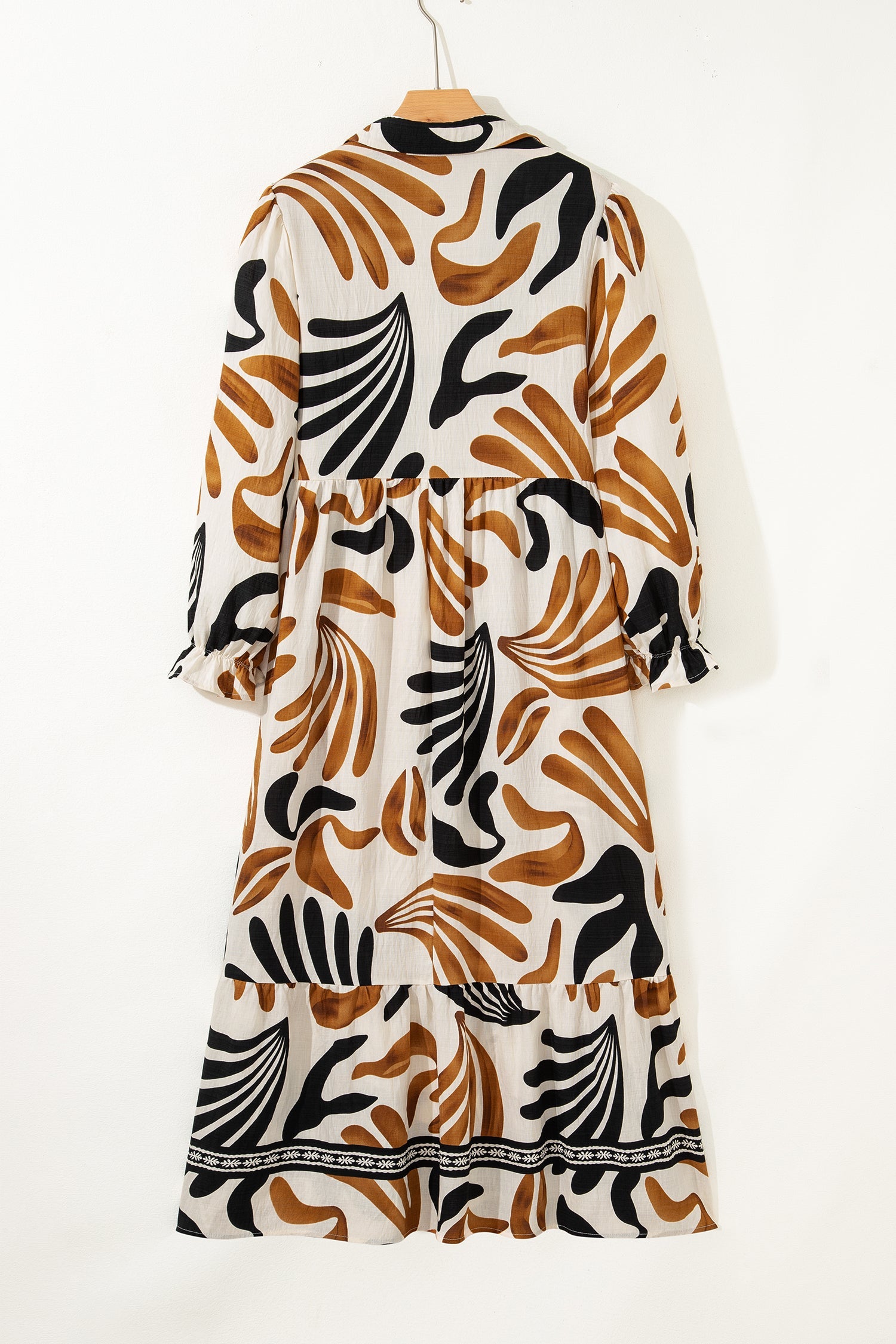 The Gracie Abstract Long Sleeve Maxi Dress