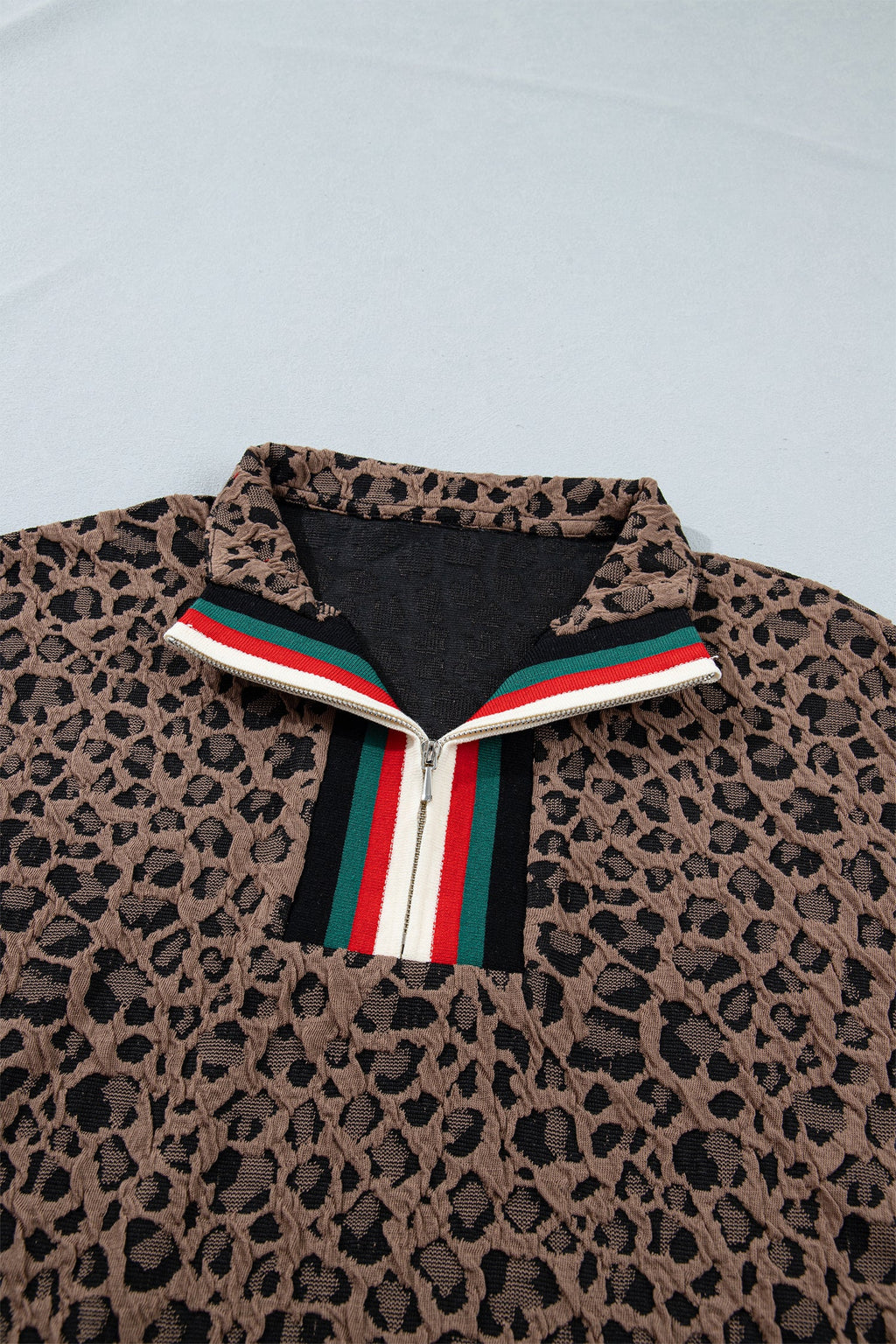 The Leila Leopard Stripe Blouse