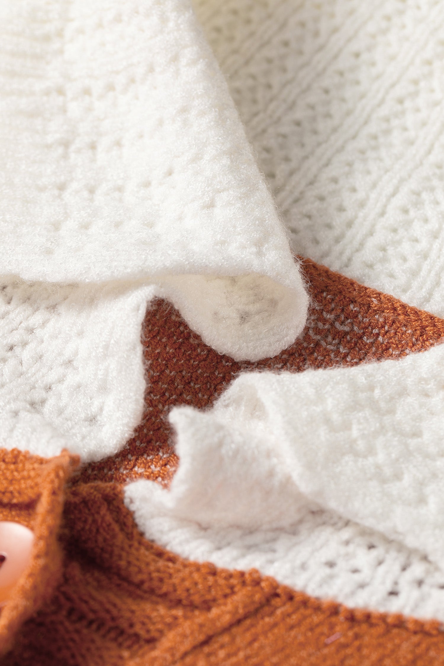The Autumn rose Colorblock Cardigan