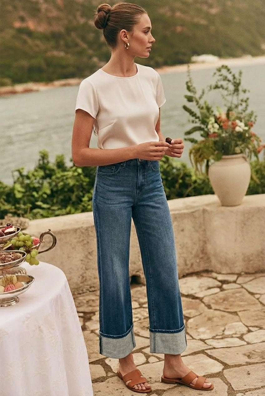 The Collins Tummy Control Wide Leg Jeans