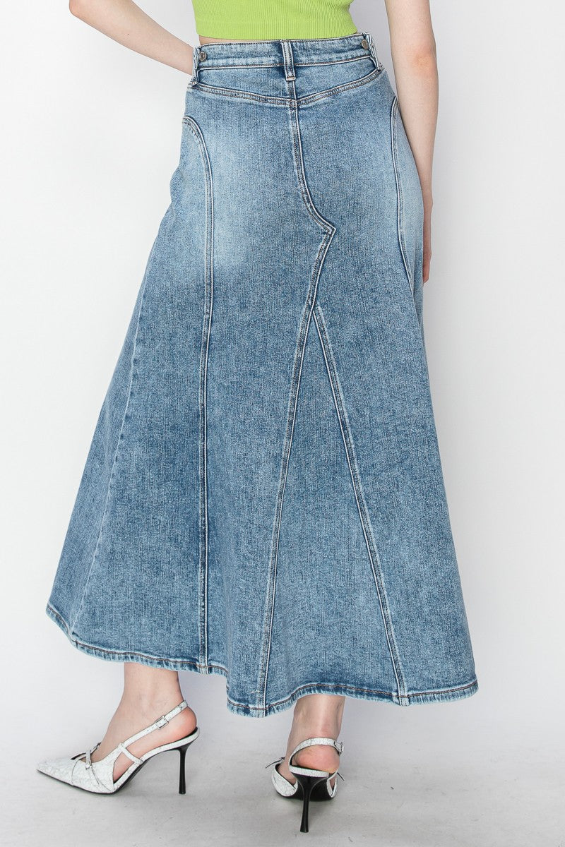 The Willow Denim Maxi Skirt