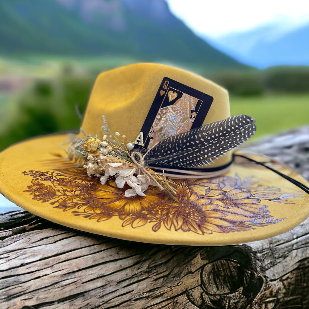 The Marigold Burned Wide Brim Hat