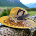 The Marigold Burned Wide Brim Hat