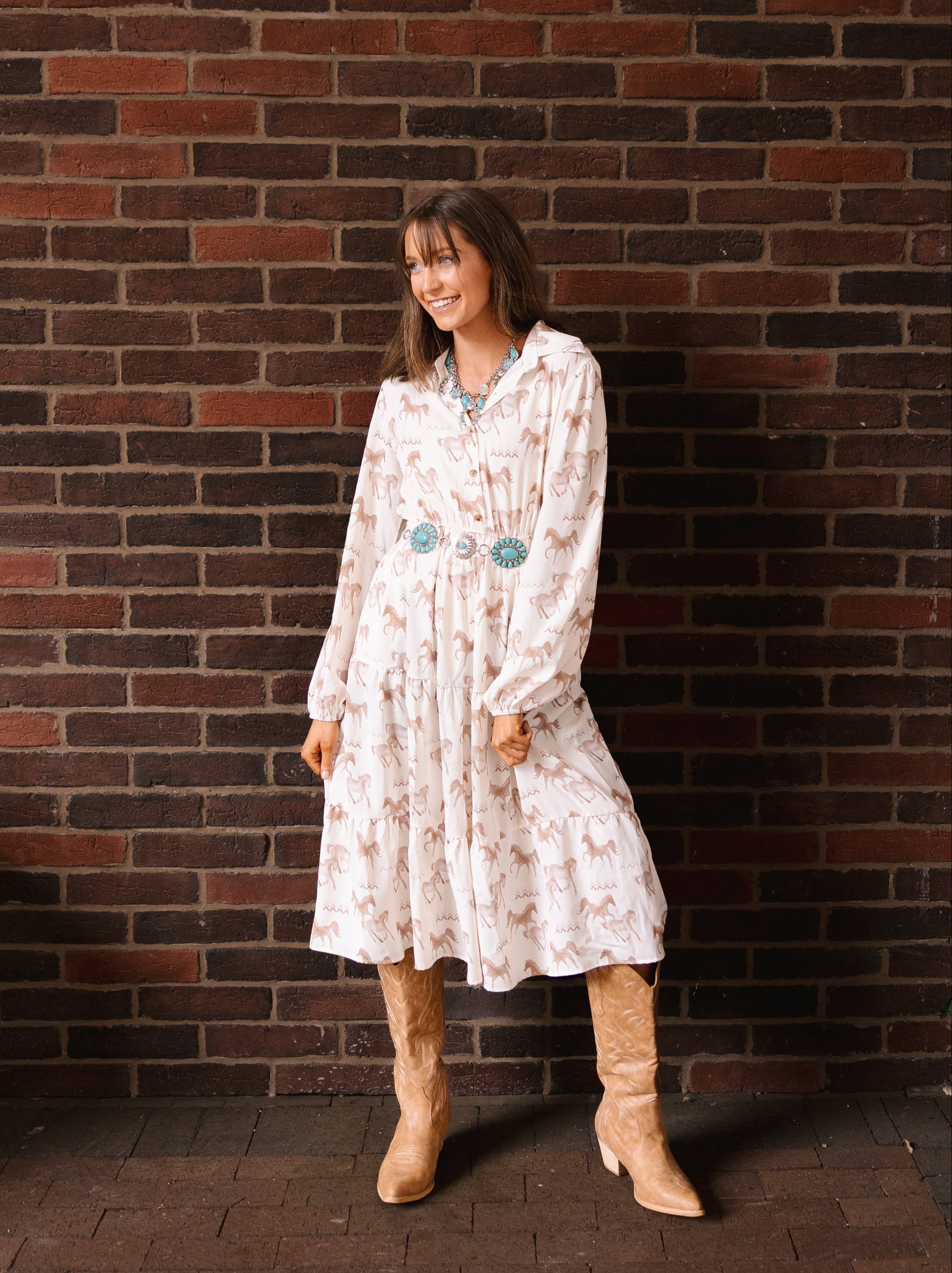 The Tatum Horse Print Dress