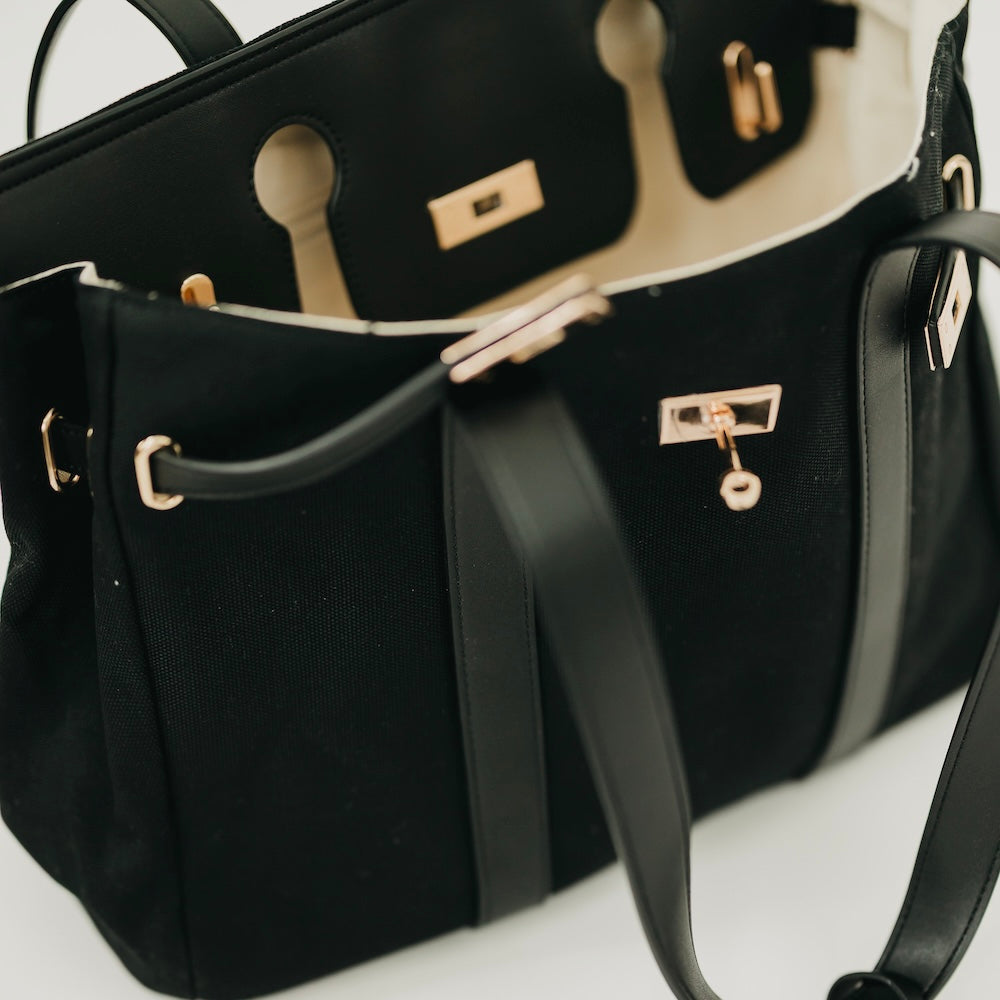 The Cadence Canvas and Vegan Leather Tote