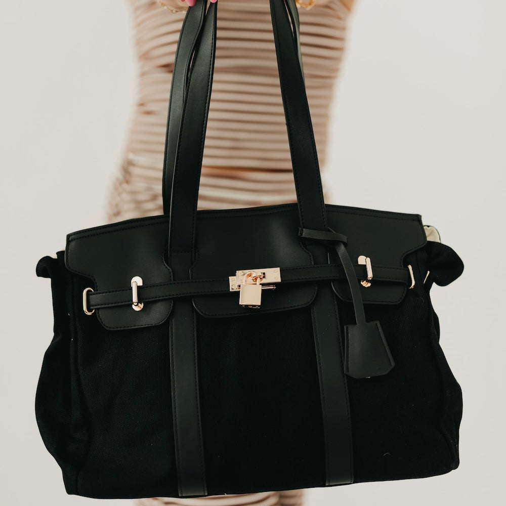 The Cadence Canvas and Vegan Leather Tote