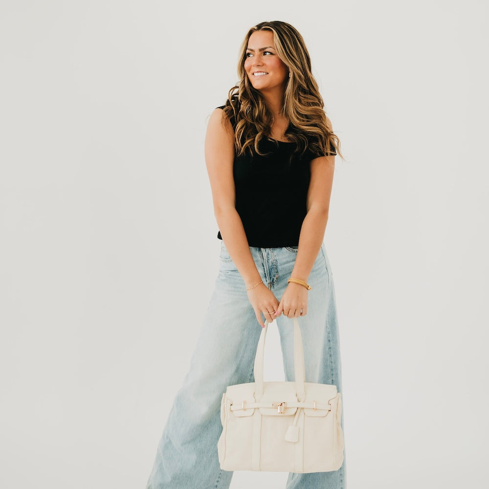 The Cadence Canvas and Vegan Leather Tote