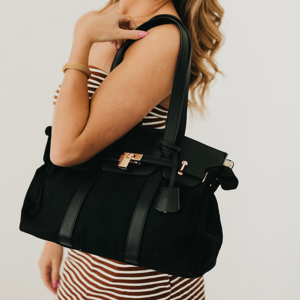 The Cadence Canvas and Vegan Leather Tote
