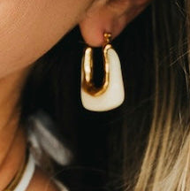 The Camryn Resin Hoop Earrings - WATERPROOF