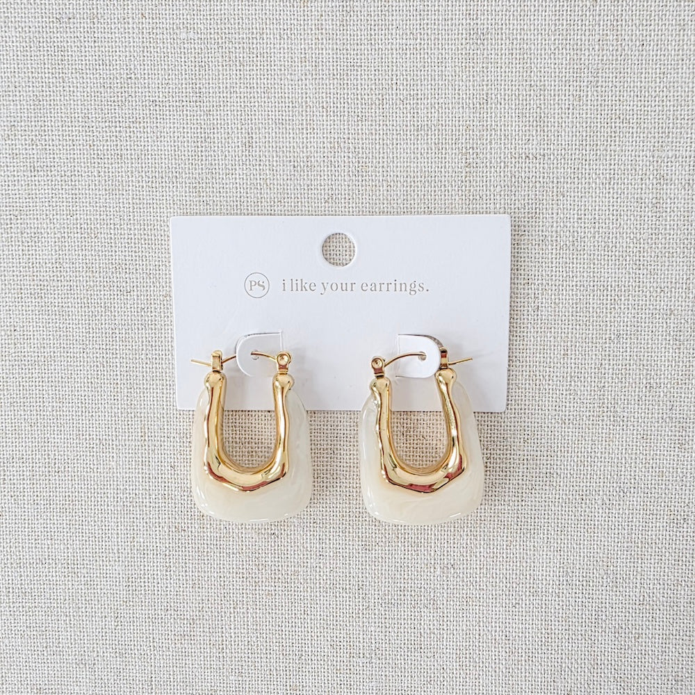 The Camryn Resin Hoop Earrings - WATERPROOF