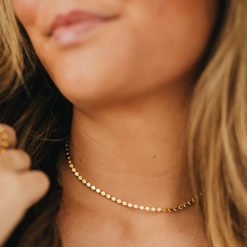 The Dakota Disc Chain Necklace - WATERPROOF