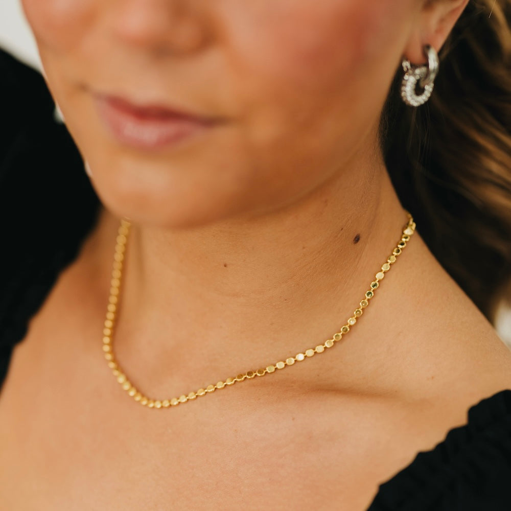 The Dakota Disc Chain Necklace - WATERPROOF