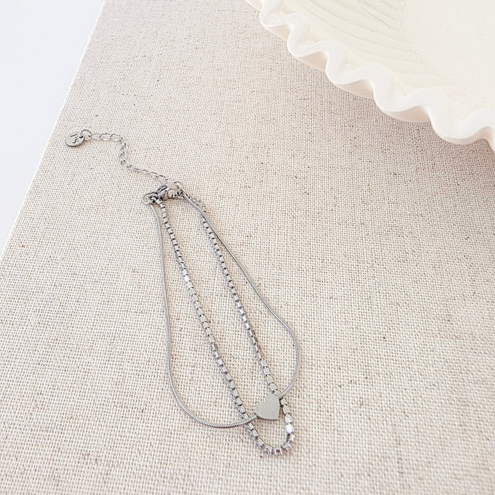 The Everly Double Love Tennis Bracelet - WATERPROOF