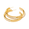 The Brielle Diamond Hoop Earrings - WATERPROOF