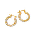 The Lizzie Pave Hoops - WATERPROOF