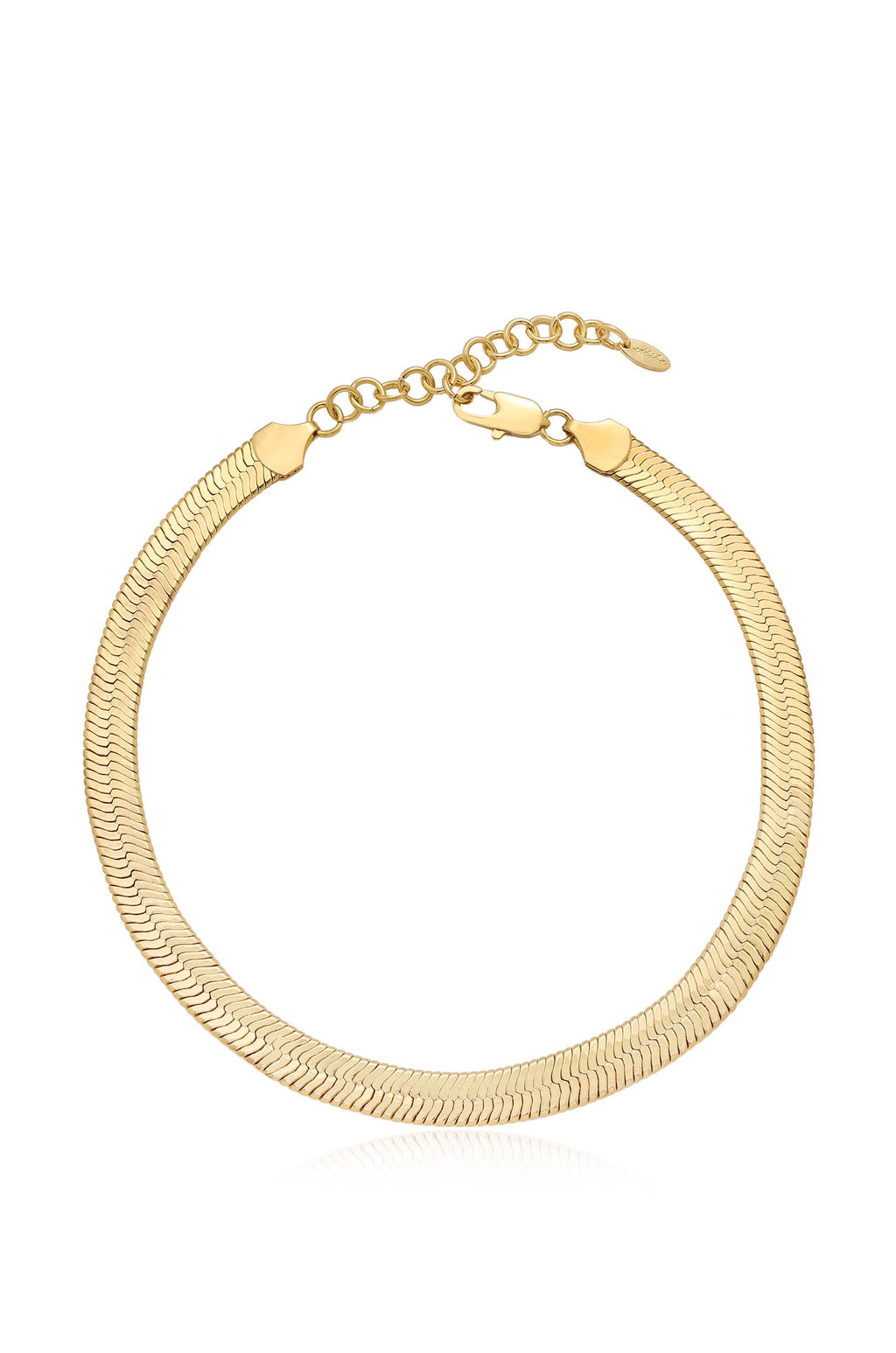 The Snake Smooth Herringbone Chain Necklace