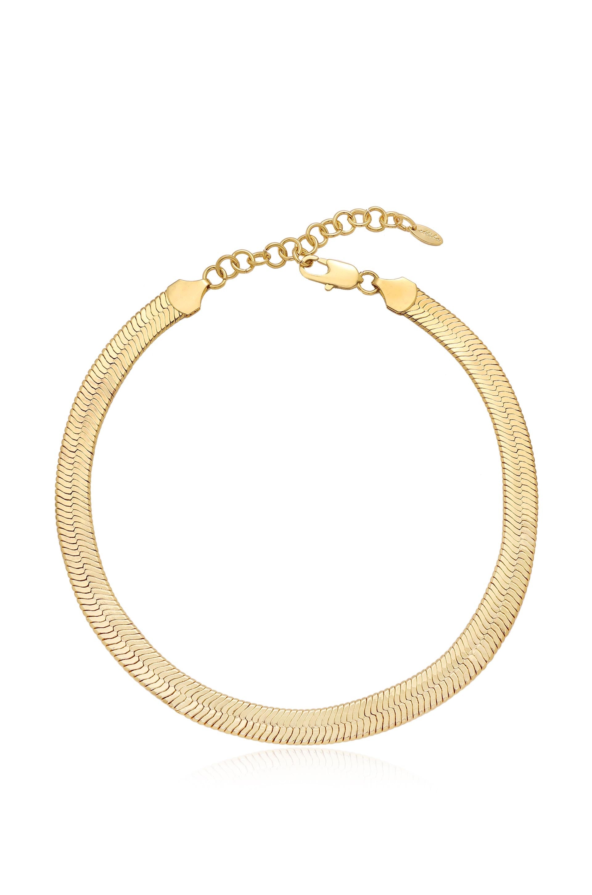 The Snake Smooth Herringbone Chain Necklace