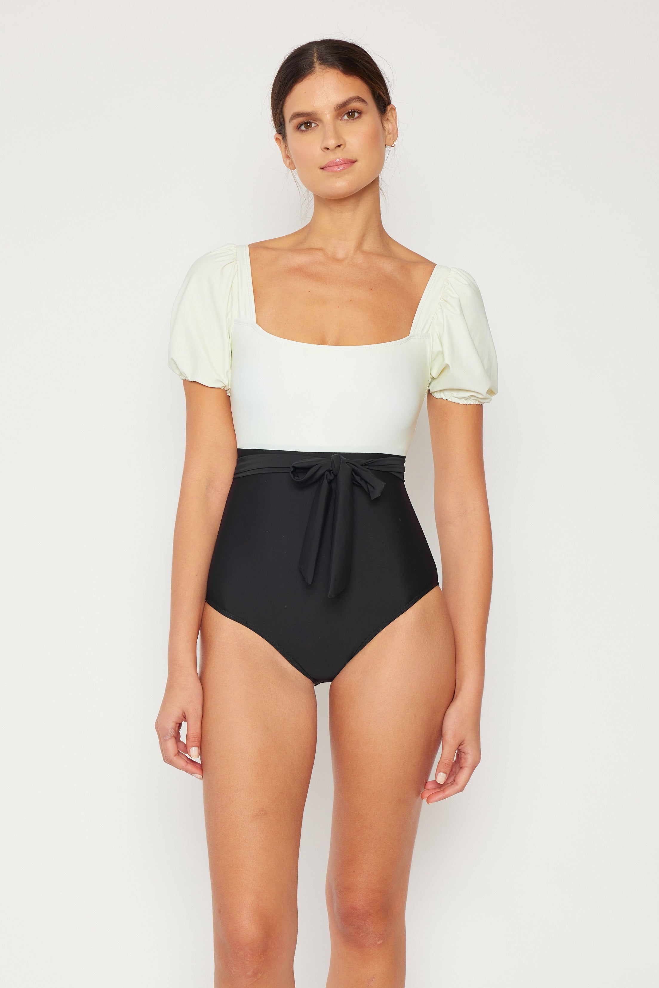 The Blair Puff Sleeve One Piece Swimsuit