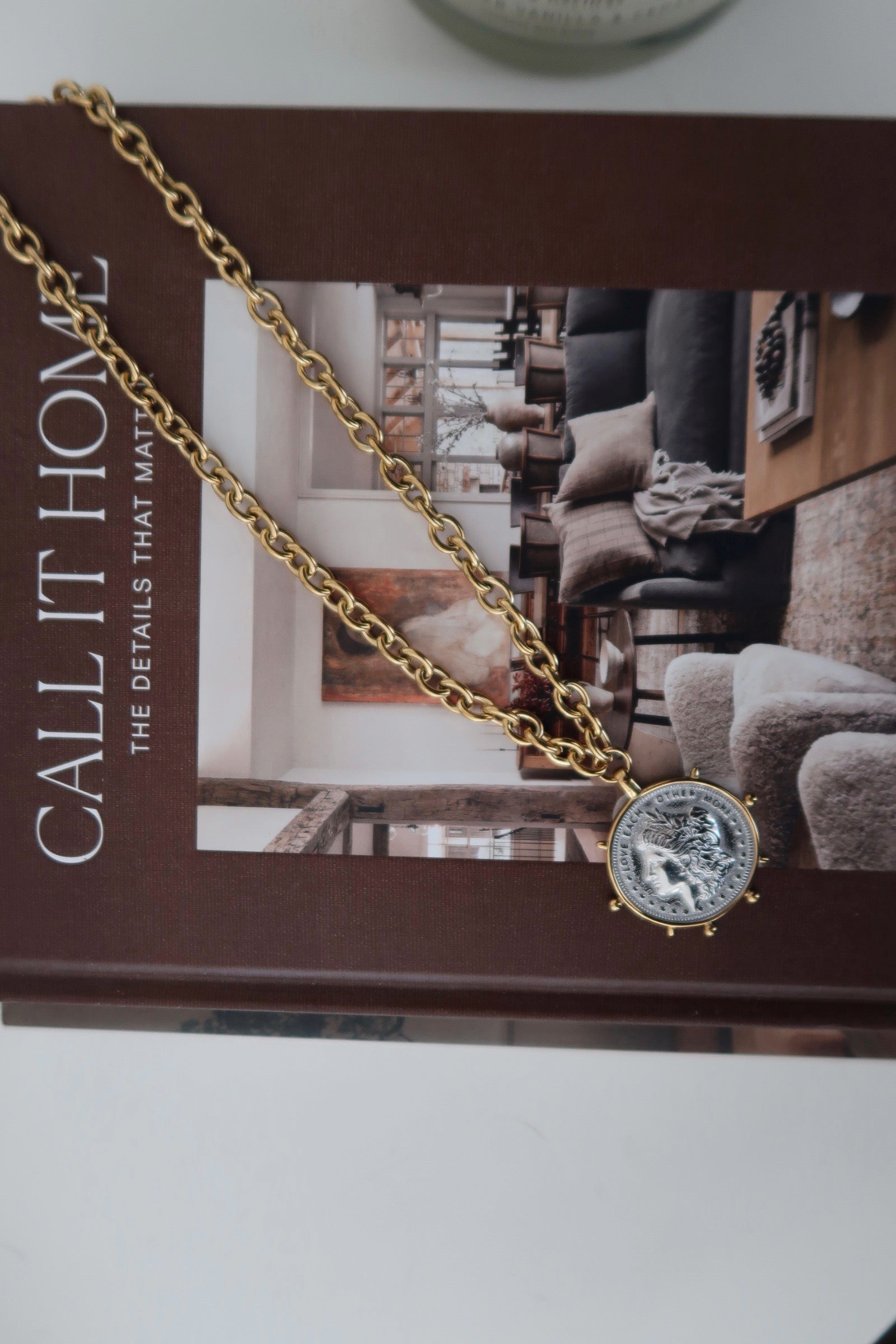 THE TWO TONED COIN NECKLACE