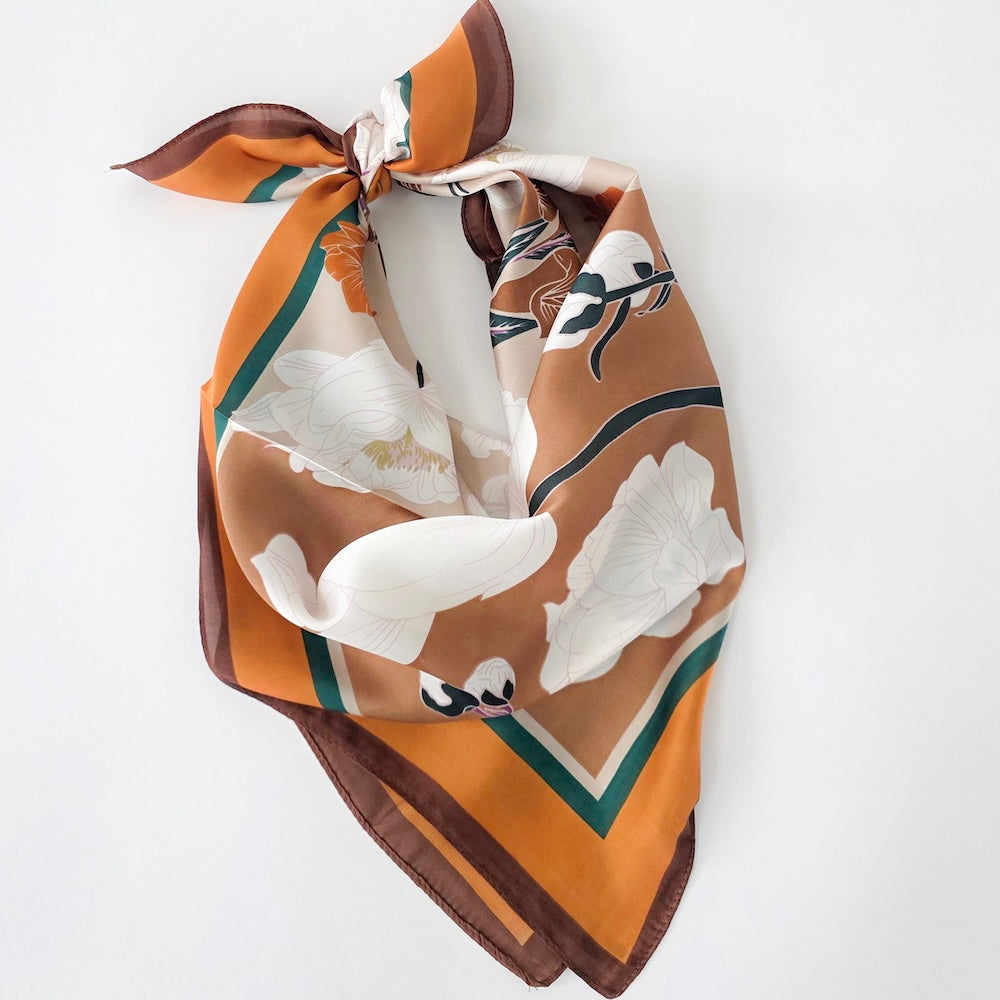The Fiona Floral Square Scarf