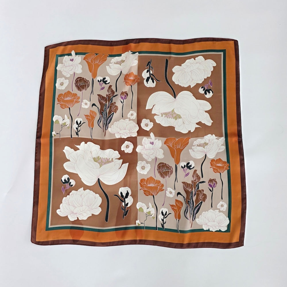 The Fiona Floral Square Scarf