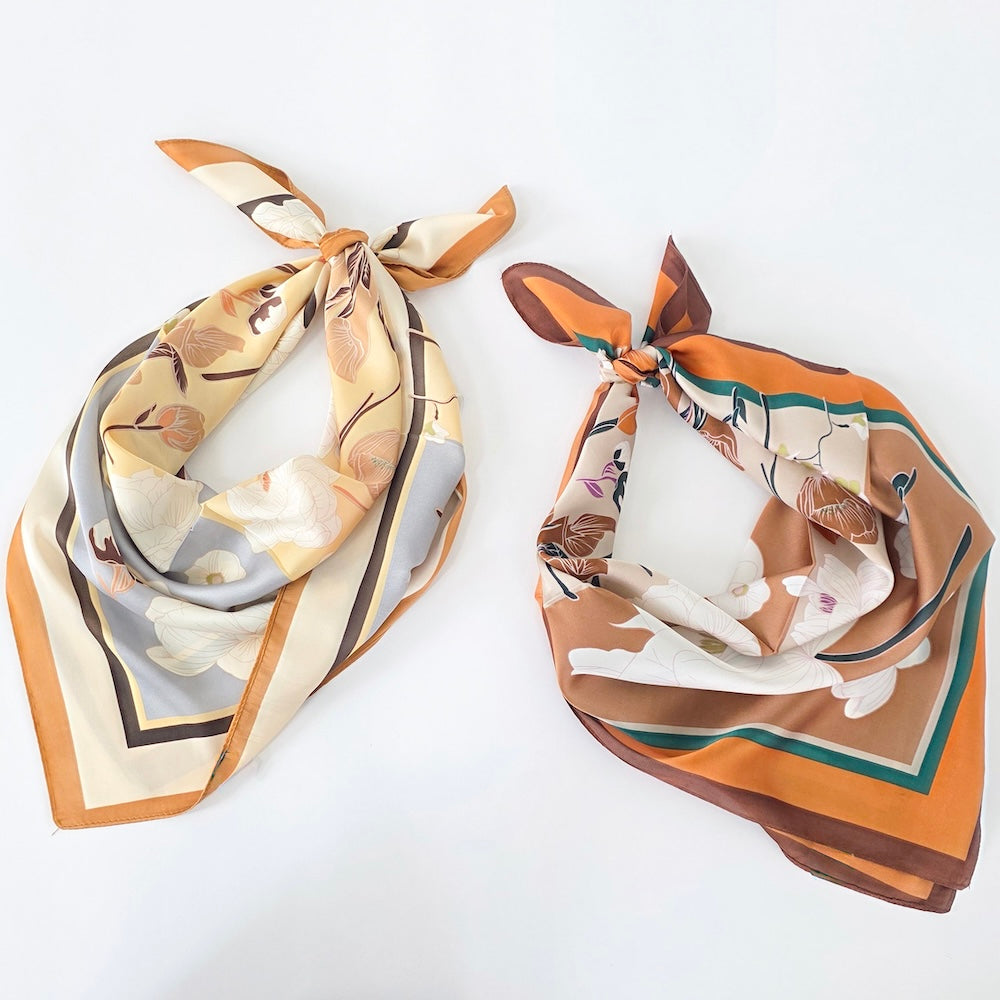 The Fiona Floral Square Scarf