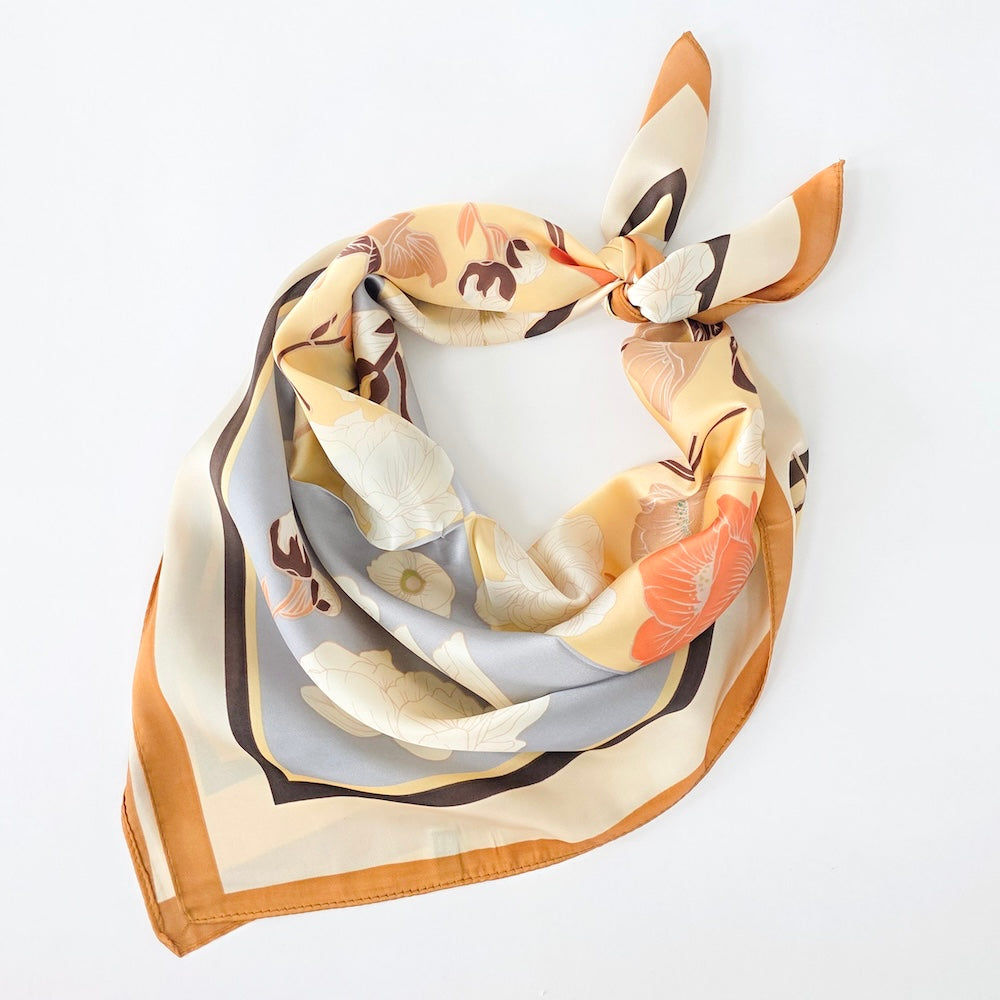 The Fiona Floral Square Scarf