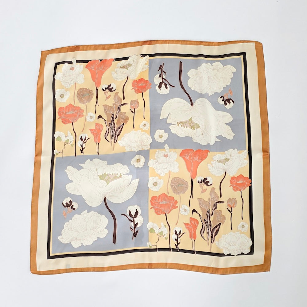 The Fiona Floral Square Scarf