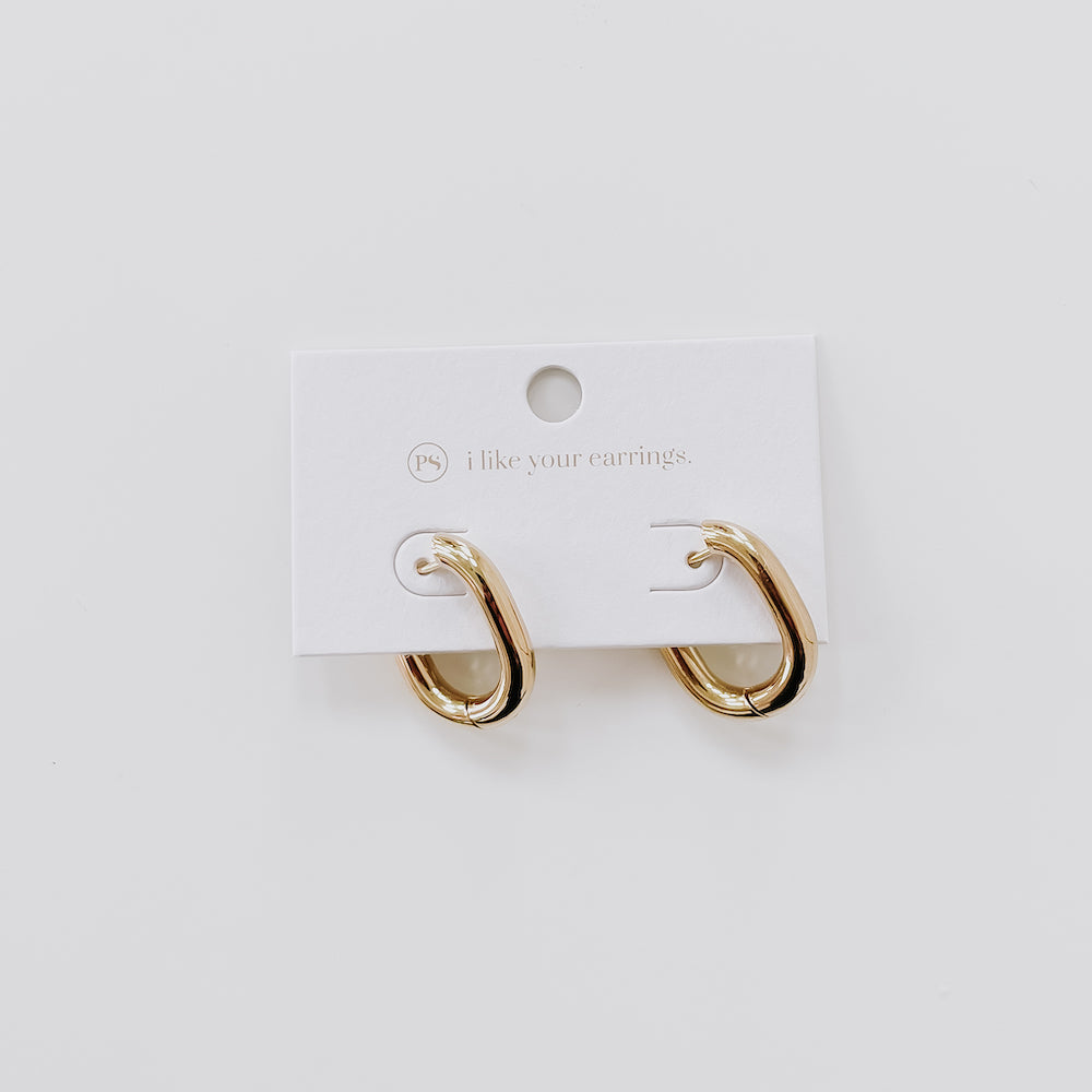 The Flirty Fantasy Oval Hoop Earrings - WATERPROOF