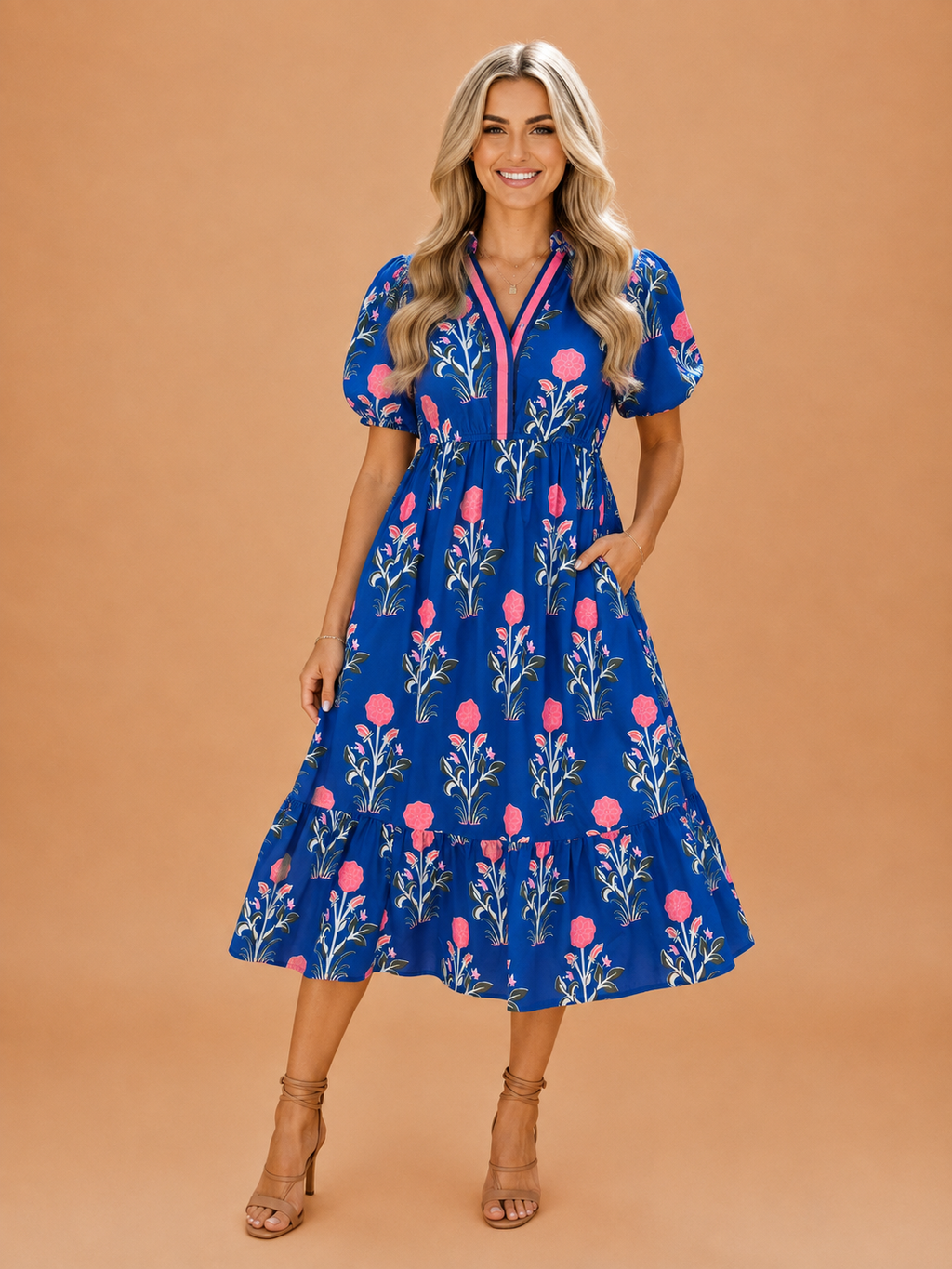The Brielle Floral Puff Sleeve Dress