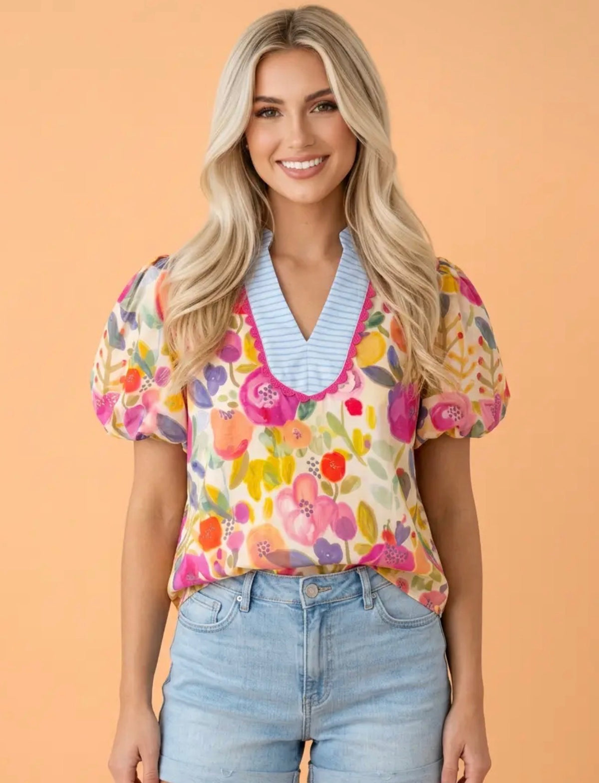 The Bella Floral Cotton Blouse