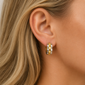 The Tylee Two Tone Huggie Earring