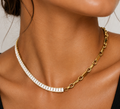 The Sloane Zircon Chain Linked Necklace